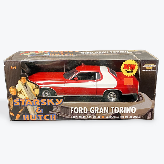 1/18 Scale 1976 Ford Torino Starsky & Hutch Red/White Stripe - Ertl Collectibles