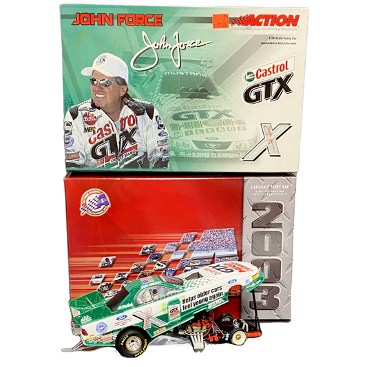 1/24 Scale 2003 John Force Castrol GTX High Mileage Mustang Funny Car - Action Collectibles