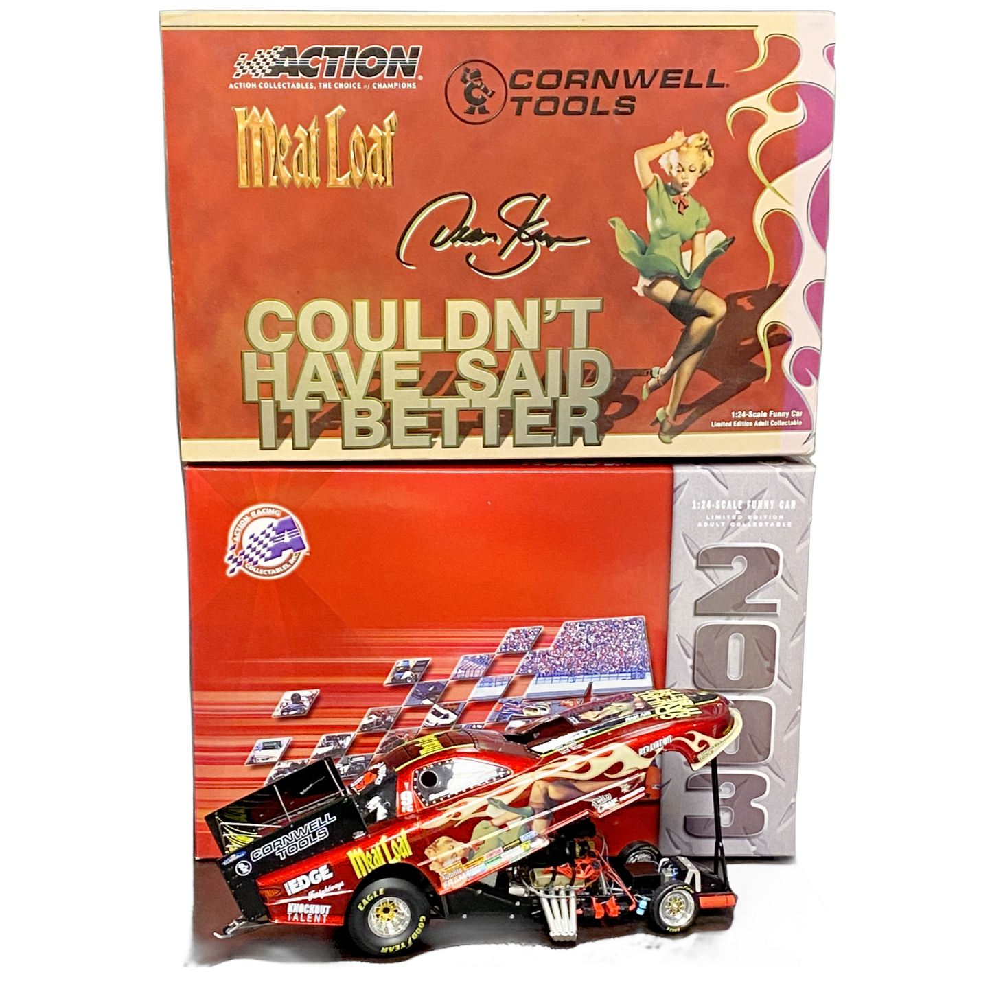 1/24 Scale 2003 Dean Skuza Funny Car Cornwell Tools/Meatloaf Firebird - Action Collectibles