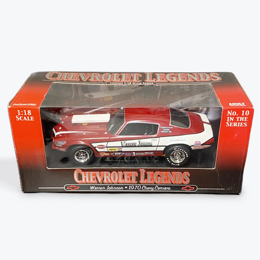 [LIMITED EDITION] 1/18 Scale 1970 Chevrolet Camaro	Warren Johnson Pro Stock/Chevy Legends #10 in Red/White/Race Graphics - Ertl Collectibles
