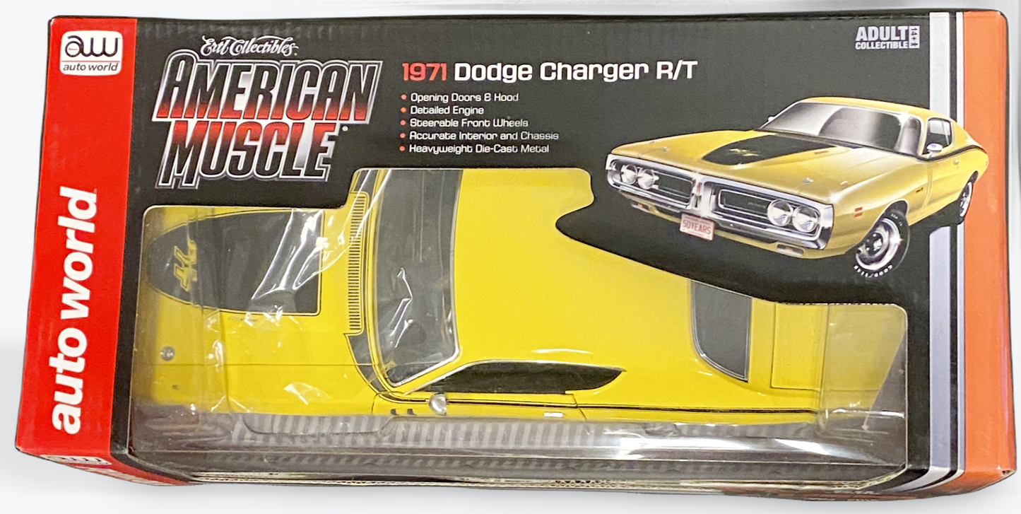 1/18 Scale AMM1031 Auto World ERTL American Muscle - 1971 Dodge Charger Hard Top