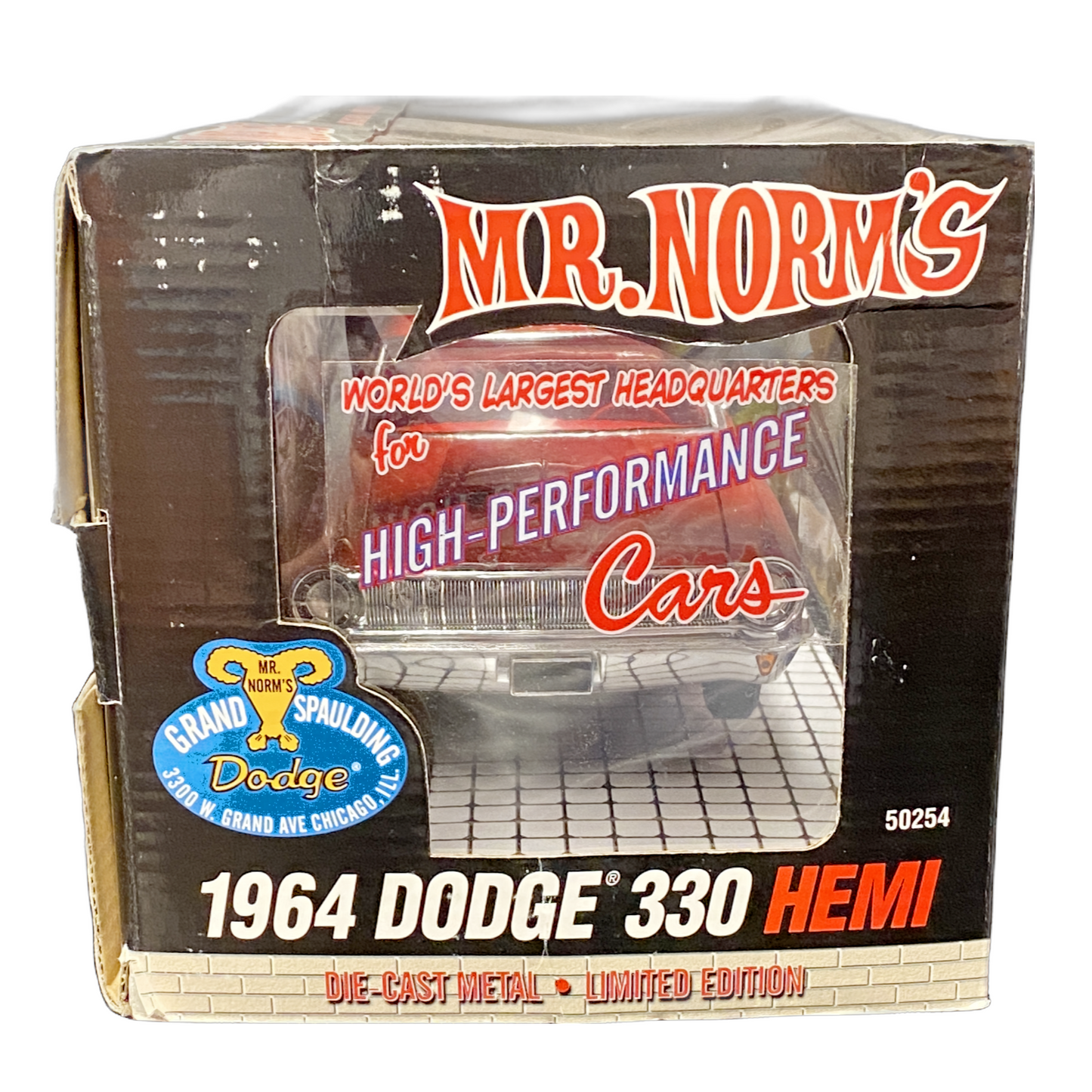 1/18 Scale 1964 Dodge 330 Sedan	Mr Norms Grand Spauling Dodge	Maroon/race graphics - Highway 61