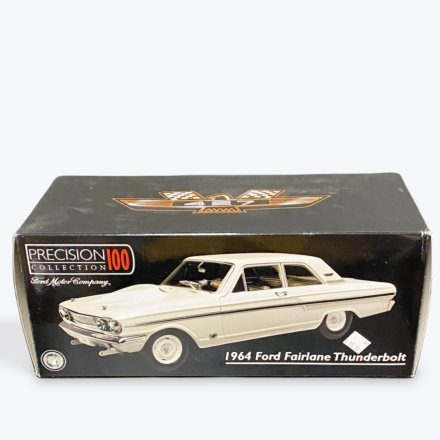1/18 Scale 1964 Ford Fairlane Thunderbolt Factory Race Car/Precision Series 100 White - Ertl Collectibles