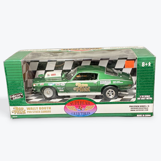 [LIMITED EDITION] 1/18 1971 Chevrolet Camaro	Wally Booth "Rat Pack" Pro Stock Series #5 Green/Race Graphics - Ertl Collectibles
