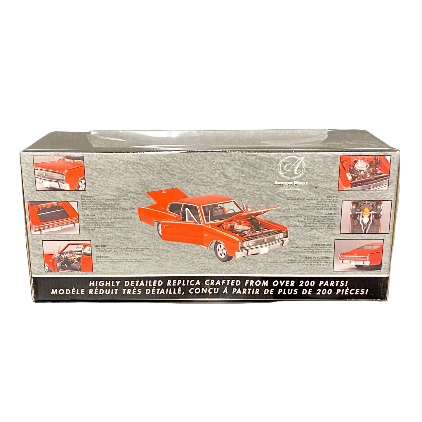 1/18 1966 Dodge Charger Hemi Authentics Series Red w/black interior - Ertl Collectibles