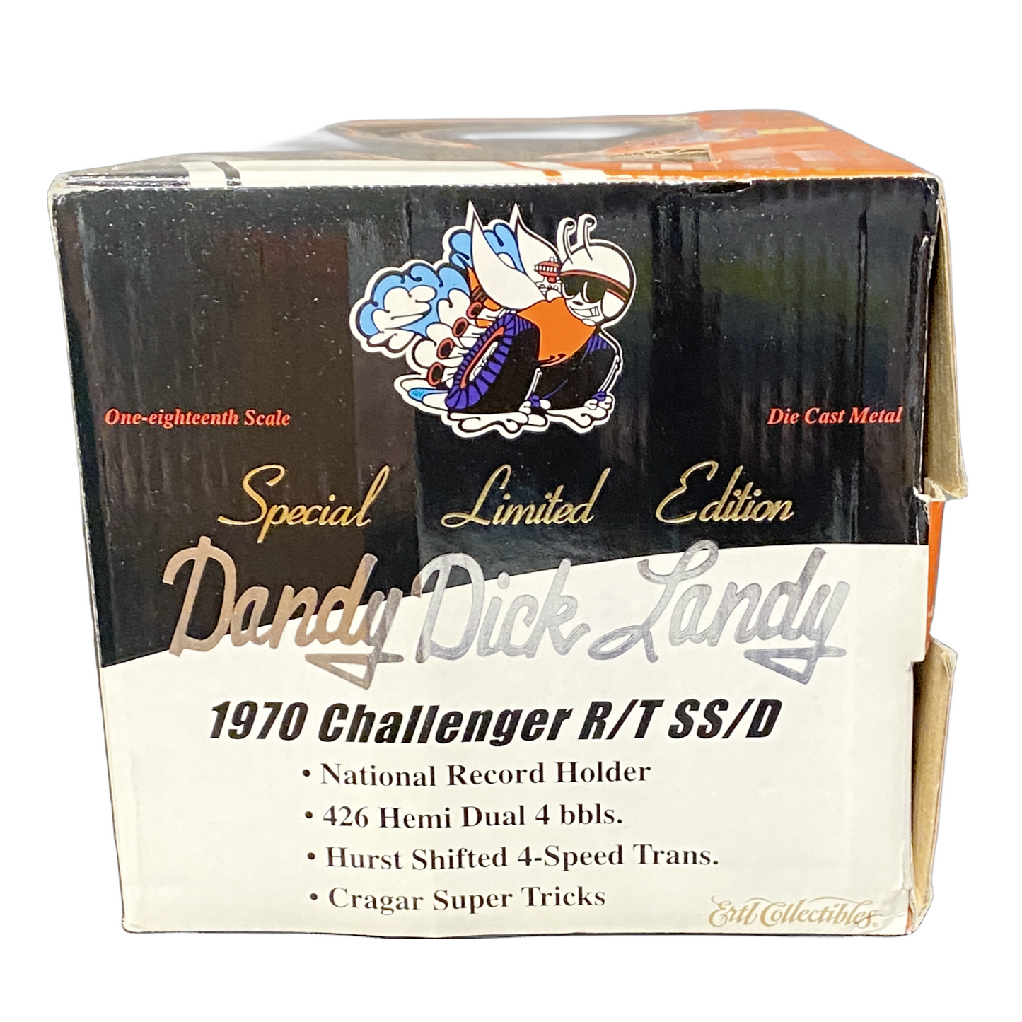 [SPECIAL EDITION] 1/18 scale 1970 Dodge Challenger	Dick Landy White/orange/black/race graphics - Ertl Collectibles