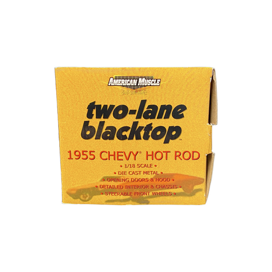 1/18 Scale 1955 Chevrolet Two-lane Black Top Big block/mags/tilt front end/ 2 door post	Primer gray - Ertl Collectibles
