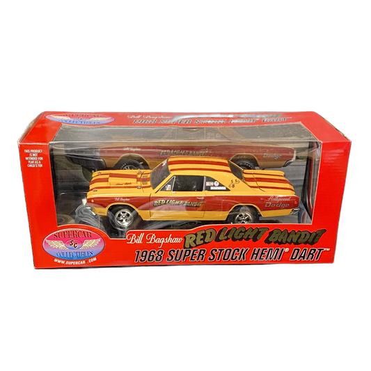 1/18 Scale 1968 Dodge Dart Bill Bagshaw "Red Light Bandit" Orange/Red/Race Graphics - Highway 61