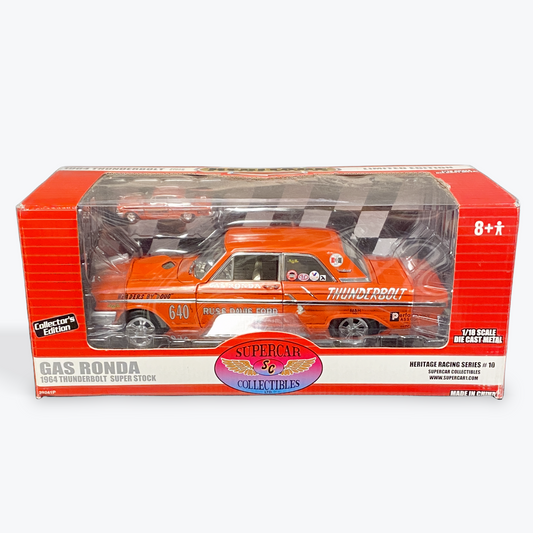 1/18 Scale 1964 Ford Fairlane Thunderbolt Super Stock Russ Davis Ford/Gas Rhonda in Orange [Heritage Series #10] [LIMITED EDITION] -  Ertl Collectibles