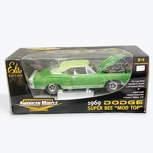 1/18 Scale 1969 Dodge Superbee HT Super Bee w/Mod Top Dark green LIMITED EDITION - Ertl Collectibles