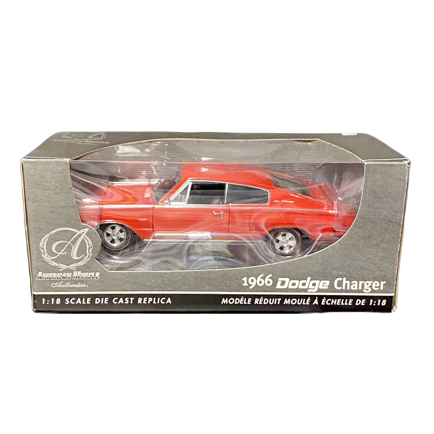 1/18 1966 Dodge Charger Hemi Authentics Series Red w/black interior - Ertl Collectibles