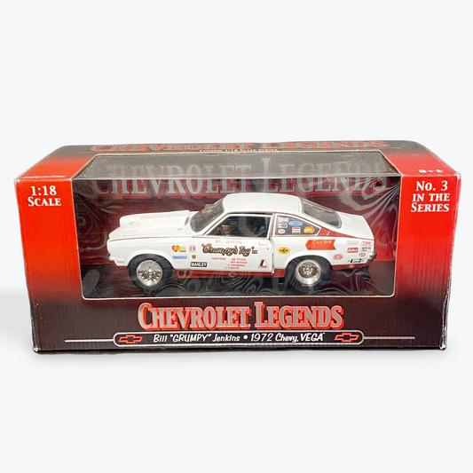 1/18 1972 Chevrolet Vega Grumpy's Toy Pro Stock in White [LIMITED EDITION] - Ertl Collectibles