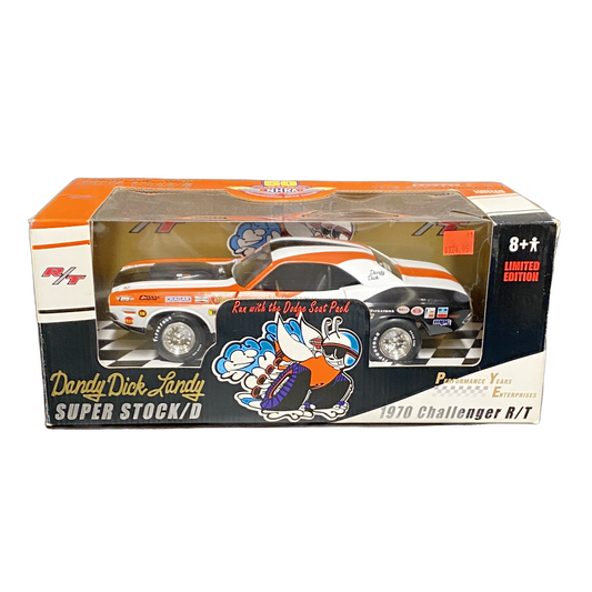 [SPECIAL EDITION] 1/18 scale 1970 Dodge Challenger	Dick Landy White/orange/black/race graphics - Ertl Collectibles