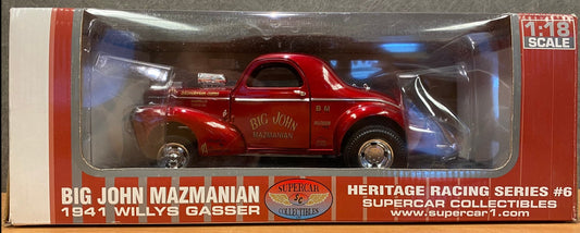 1/18 Scale 1941 Big John Mazmanian Willy's Gasser Heritage Racing Series #6