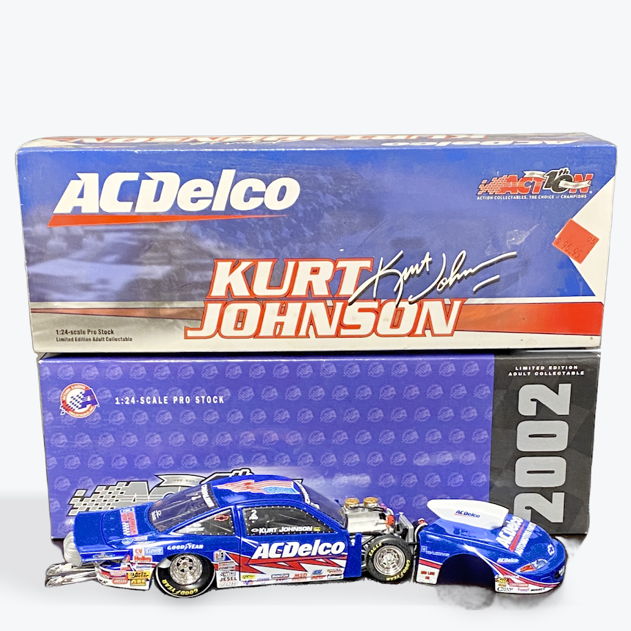 1/24 Scale 2002 Johnson Kurt Pro Stock Ac Delco Cavalier in Blue - Action