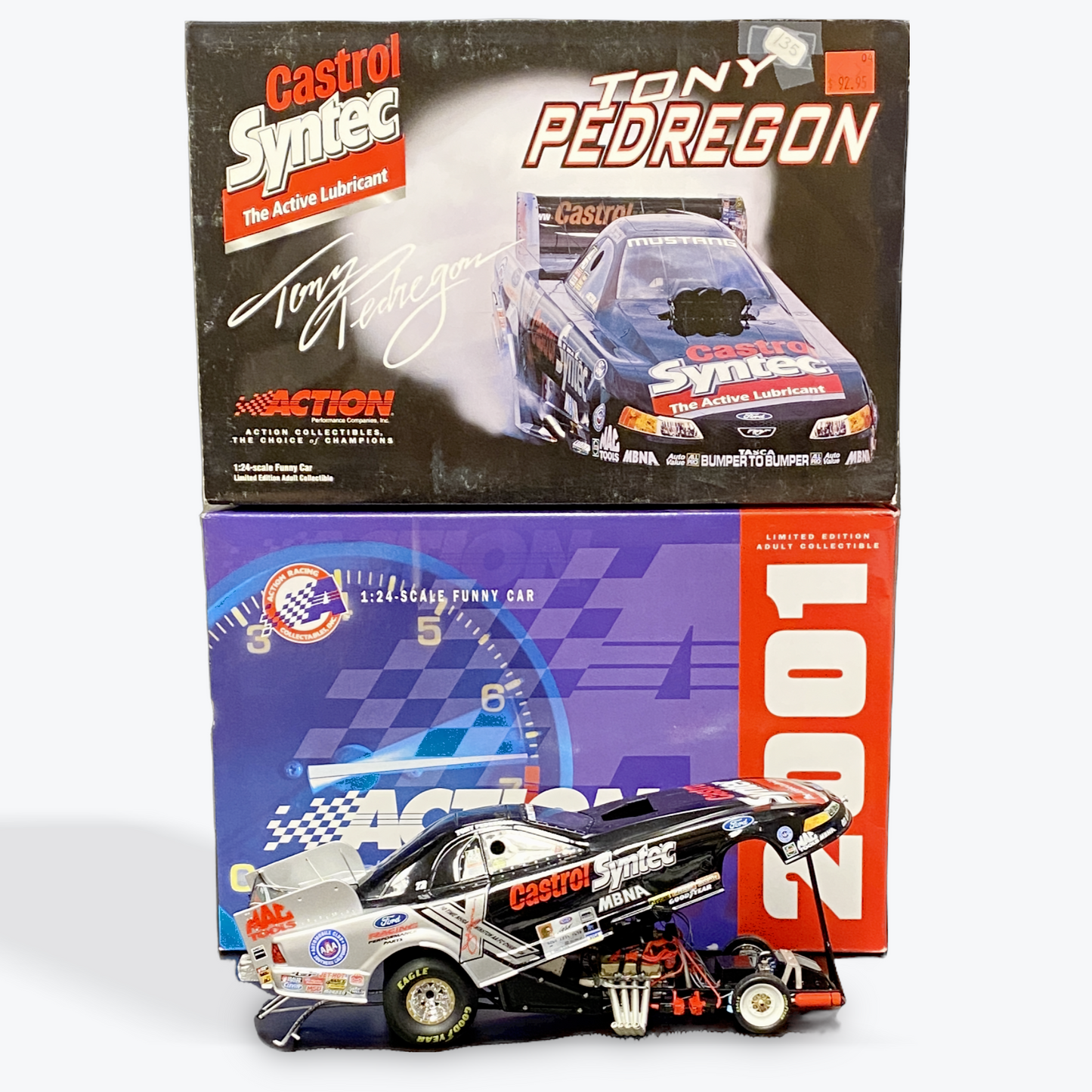 1/24 Scale Funny car - Action Collectibles - 2001 Mustang Funny Car Castrol Syntec- Tony Pedregon