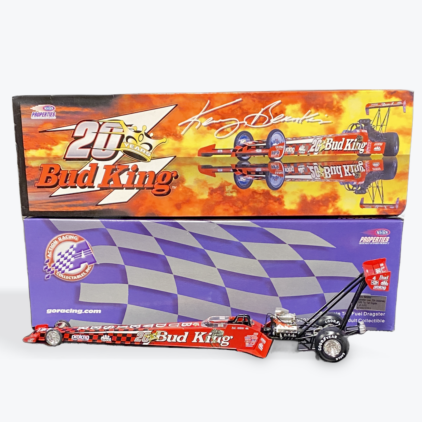 1/24 Scale - 1999 Top Fuel Kenny Bernstein Budweiser Louie 20th Anniversary - Action Racing Collectibles