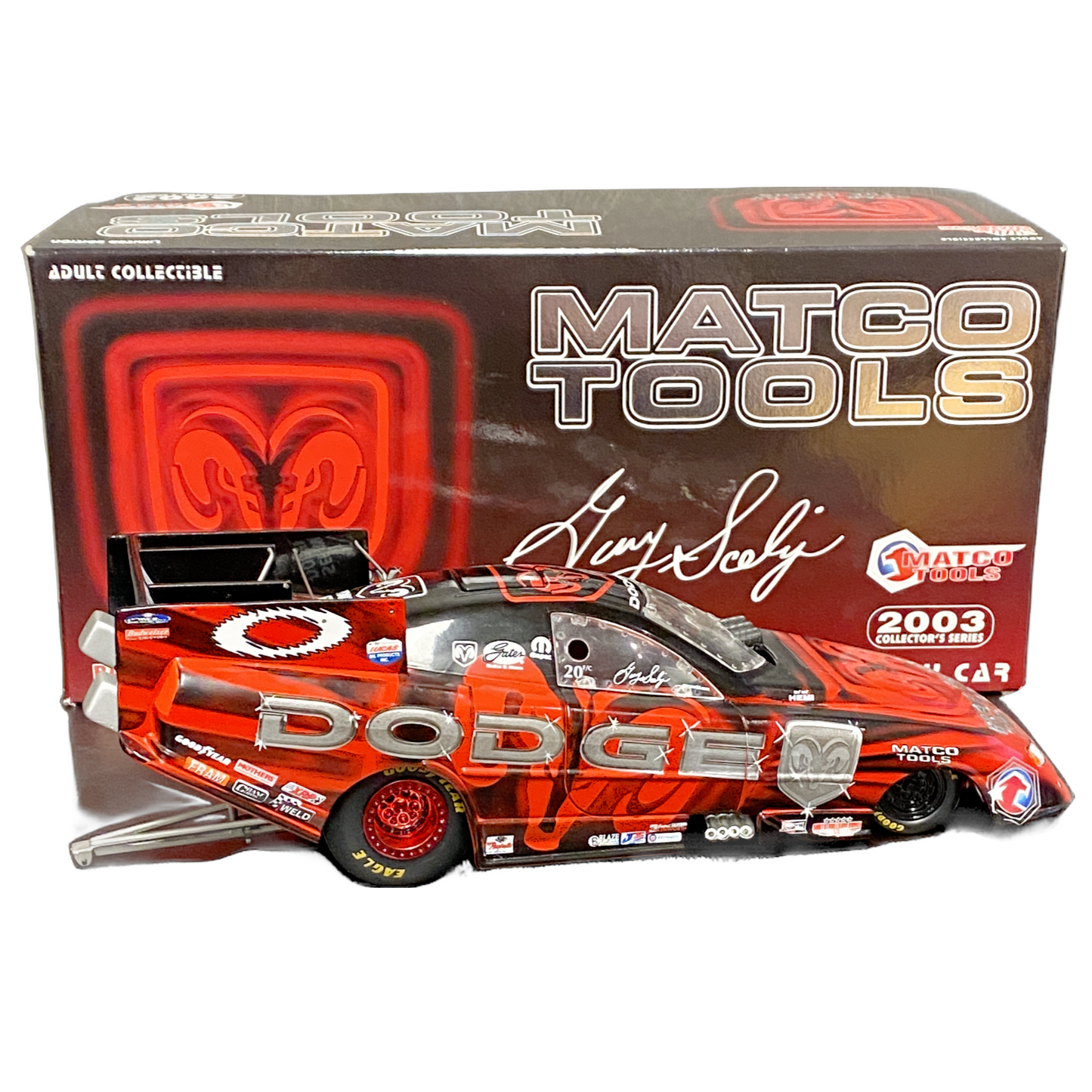 1/24 Scale Funny car - Racing Champions - 2003 Gary Scelzi Matco Tools Dodge Funny Car