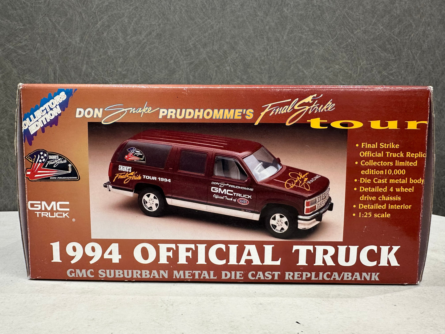 1/25 scale 1994 Official GMC Truck Don Prudhomme's final strike tour