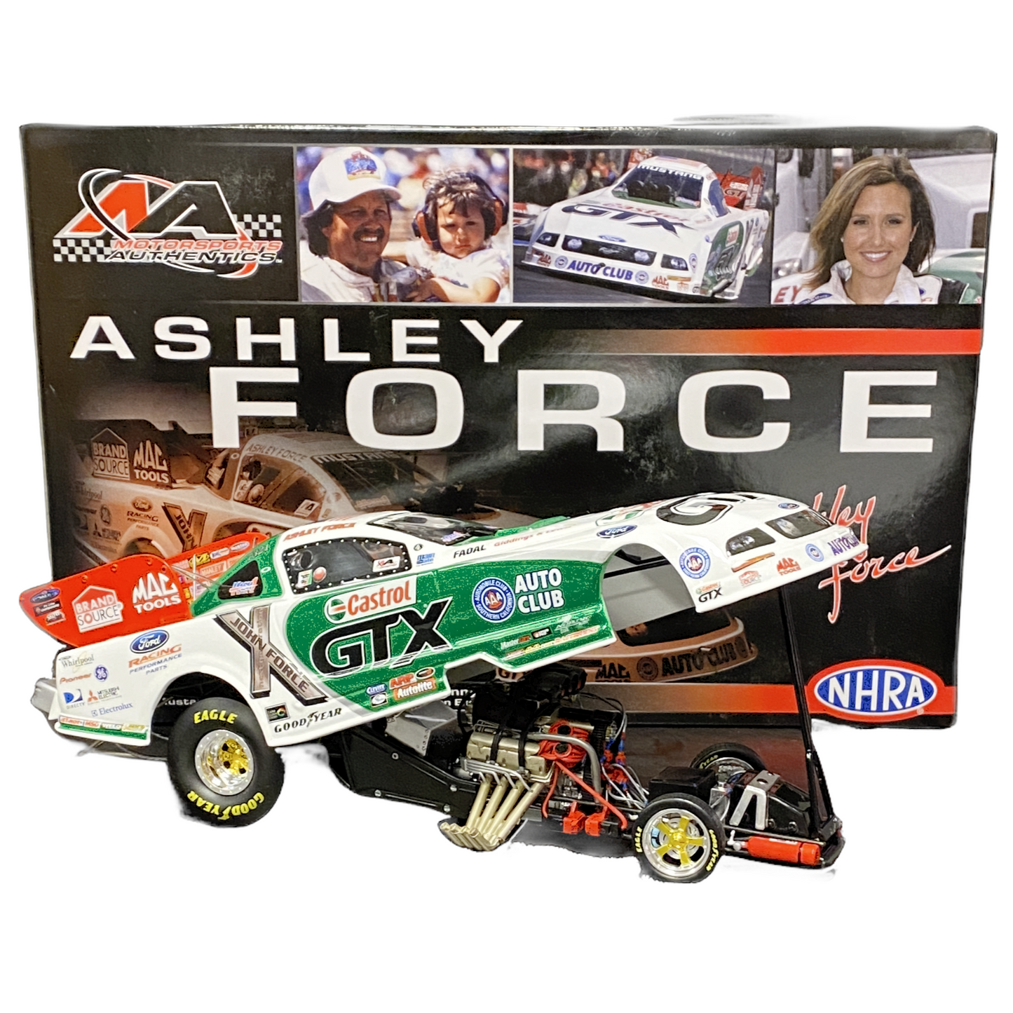 1/24 Scale Funny car - Motorsports Authentics - 2007 Mustang Funny Car - Ashley Force - Castrol GTX Rookie Car