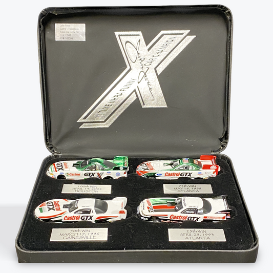 1/64 Scale - Set of 4 John Force Milestones set of 4 cars - In commemorative case